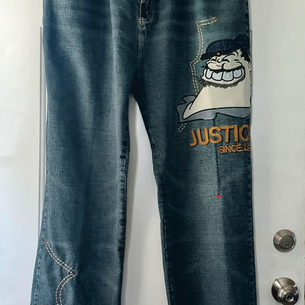 Vintage Justice Men's Blue Jeans Sz 44 - Picture 6 of 10